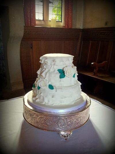 White ruffle wedding cake - Cake by Sarah Poole