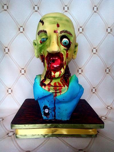 Brian the zombie! - Cake by Lily-rose cakery