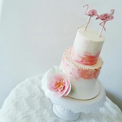 Flamingo Party - Cake by Eloisa
