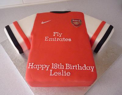 Arsenal Shirt - Cake by Sharon Todd