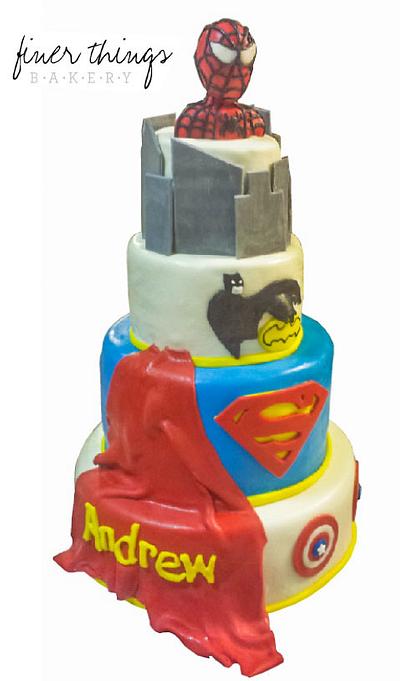 Superhero Cake - Cake by Finer Things Bakery