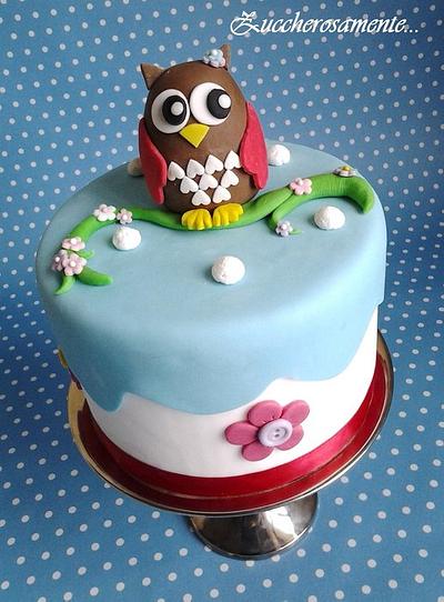 Winter cake owl version  - Cake by Silvia Tartari