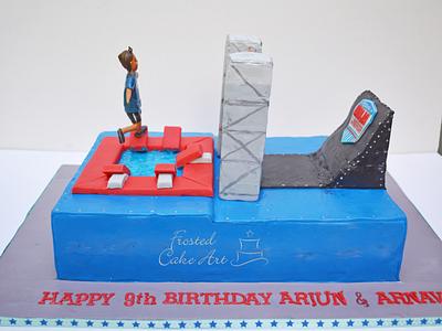 American Ninja Warrior Cake! - Cake by Seema Acharya
