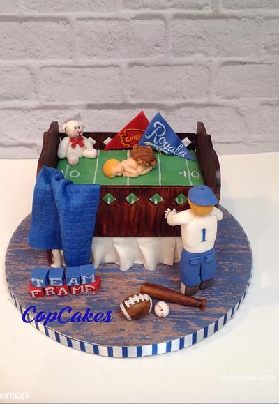 Sports team crib cake - Cake by CopCakes