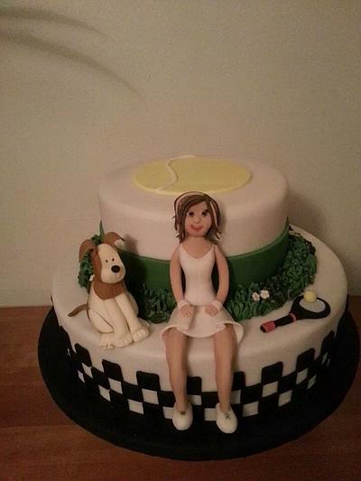 tennis mad police officers retirement cake - Cake by Shell at Spotty Cake Tin