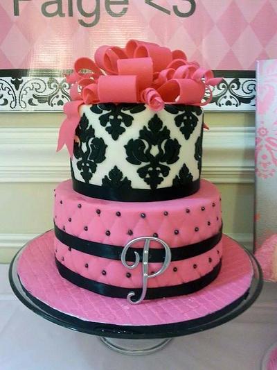 Damask birthday cake - Cake by Cakes by Christy G
