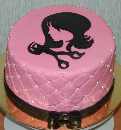 Pink hairdresser cake - Cake by Zaneta