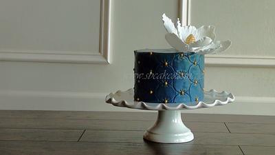 Blue Magnolia Cake - Cake by Shannon Bond Cake Design