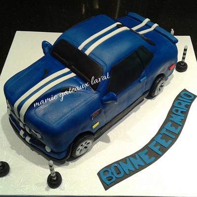 blue sport car - Cake by Manon