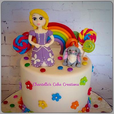 Princess Sofia and rainbows - Cake by Chantelle's Cake Creations