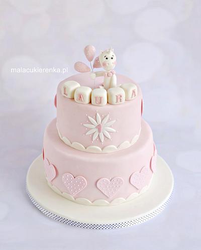 1st Pink Birthday Cake - Cake by Natalia Kudela