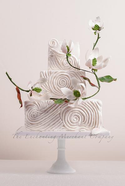Texture and Magnolias - Cake by Enchanting Merchant Company