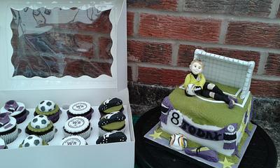 Freddie's Football Goalie cake - Cake by Karen's Kakery