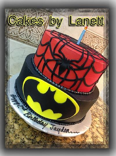 Spiderman/Batman Cake - Cake by Lanett