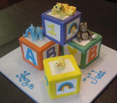Baby Block Cake  - Cake by sweet inspirations