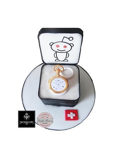Vintage watch cake  for SSSocialites - Cake by Simply Macarons Zurich