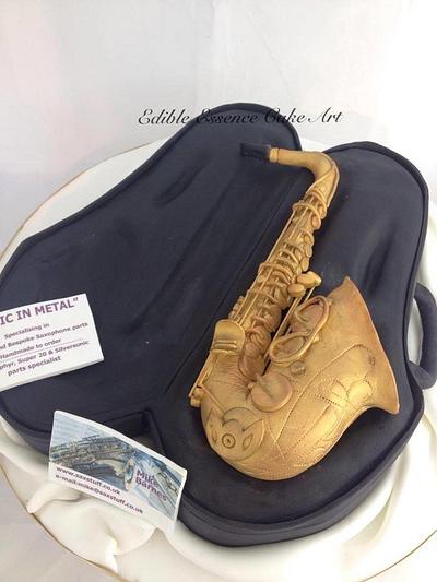 saxophone cake  - Cake by Edible Essence Cake Art