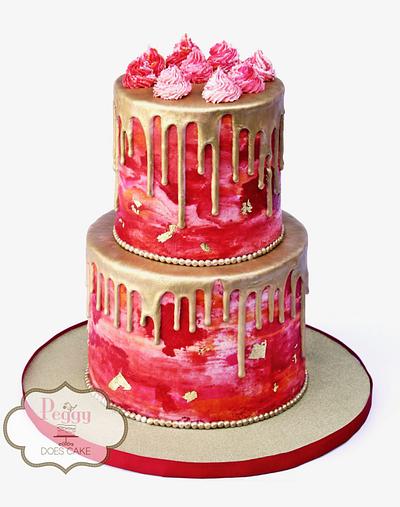 Watercolor Drip Cake - Cake by Peggy Does Cake