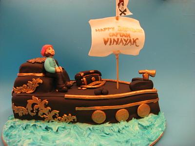 Pirate Ship Cake - Cake by Tina Scott Parashar's Cake Design