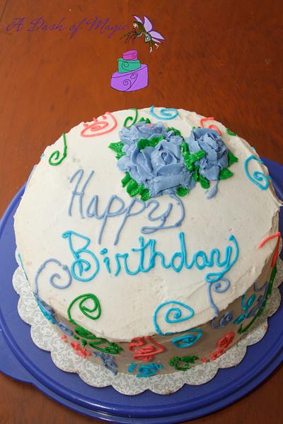 Butter cream Birthday - Cake by A Dash of Magic