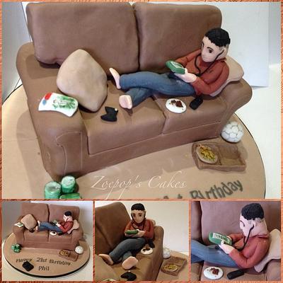 Birthday sofa 2! With tutorial - Cake by Zoepop