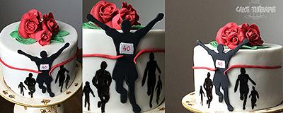 40th birthday cake for a marathon runner - Cake by Caketherapie