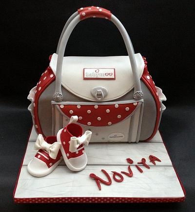 Baby Shower/Cath Kidston Bag & Shoes Cake  - Cake by Chocomoo