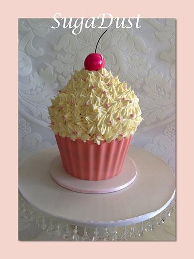 Pink Giant Cupcake - Cake by Mary @ SugaDust