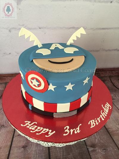 Cute Captain America - Cake by Alana 
