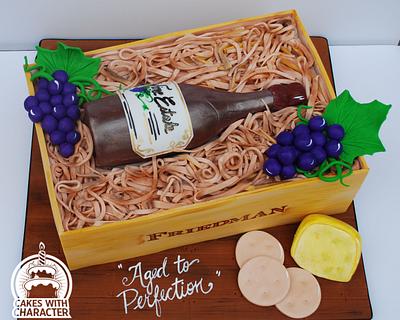 Wine bottle and box cake - Cake by Jean A. Schapowal