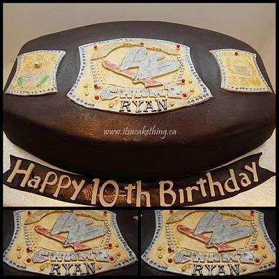 WWE Wrestling Belt cake - Cake by It's a Cake Thing 