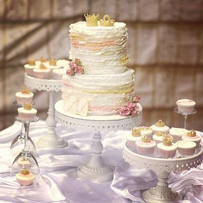Bridal ruffles  - Cake by Reema siraj