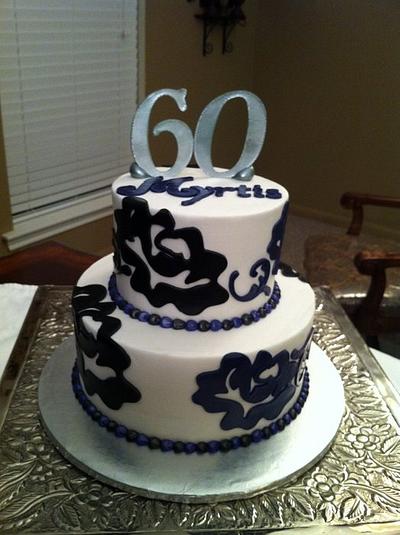 Foral 60th Birthday - Cake by Lanett