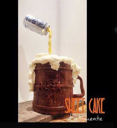 Gravity Defying Beer Cake - Cake by Sweet cake Lafuente