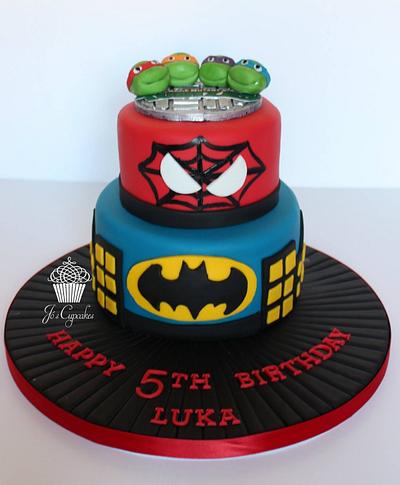 Superhero Cake - Cake by Jo's Cupcakes 