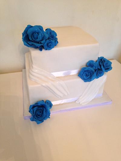 In the blue wedding cake  - Cake by Lindsays Cupcakes 