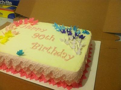 90th birthday - Cake by Karen Seeley