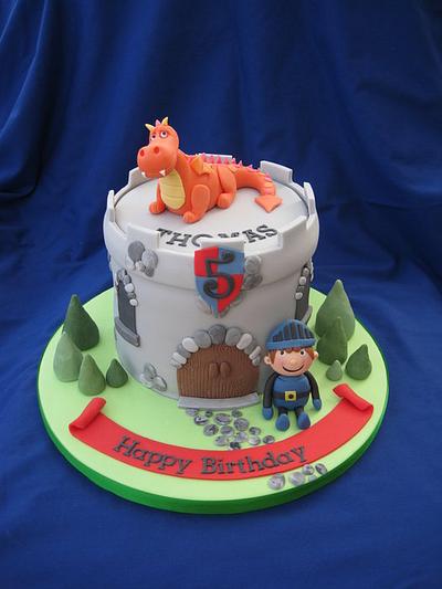 Dragon & knight cake - Cake by Deborah Cubbon (the4manxies)
