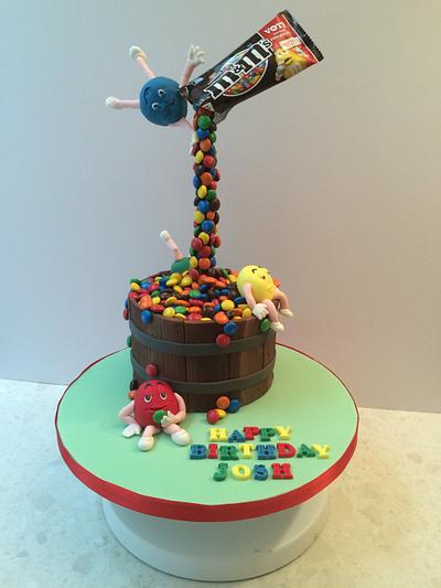 M&M cake - Cake by Elaine - Ginger Cat Cakery 