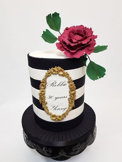 Black and white birthday cake - Cake by Cake Addict