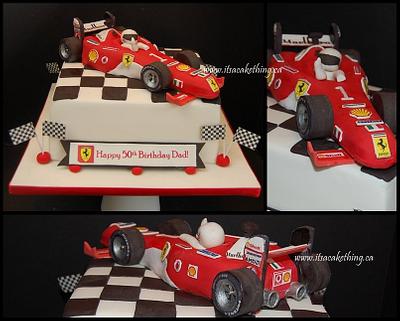 Ferrari F1 Race Car Birthday Cake - Cake by It's a Cake Thing 