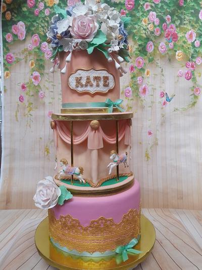 Flower Carousel Cake - Cake by Rachelsweet