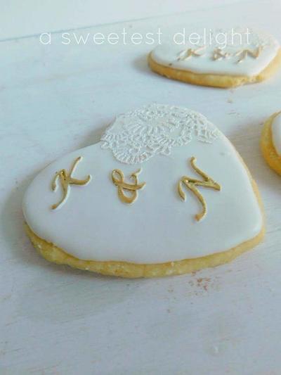 Wedding cookies  - Cake by Sara
