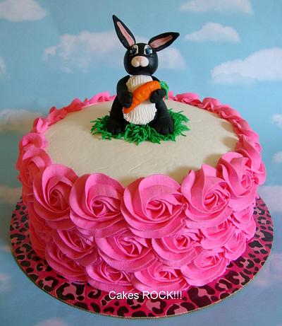 Rabbit & Rosettes - Cake by Cakes ROCK!!!  
