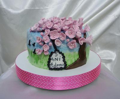 "Cherry blossom tree" Cake - Cake by Torturi de poveste