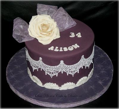 Rose and Lace cake - Cake by Once Upon a Cake by Dorianne