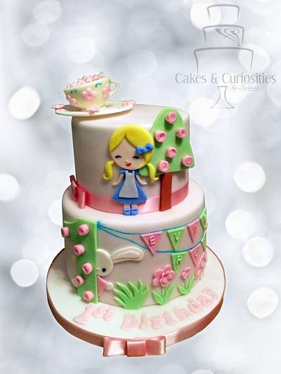 Pink Alice  - Cake by Symone Rostron Cakes & Curiosities