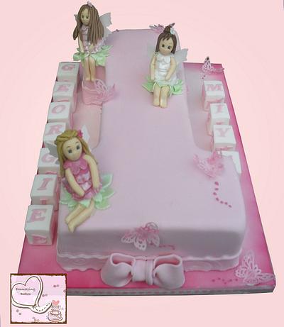 First birthday Fairies and wafer butterflies - Cake by Emmazing Bakes