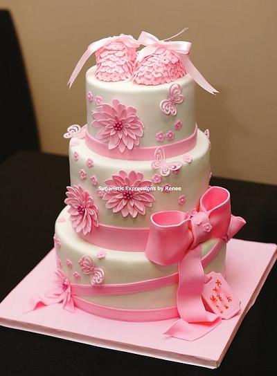 Flowers and Butterflies - Cake by Sugaristic Expressions by Renee