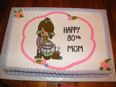 Cross Stitch Birthday Cake - Cake by Judy Remaly